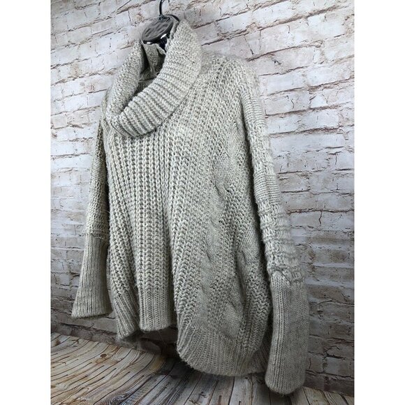 Nasty Gal  sz L cable knit cowl neck box‎ shape sweater pullover - Picture 8 of 9